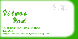 vilmos mod business card