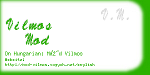 vilmos mod business card